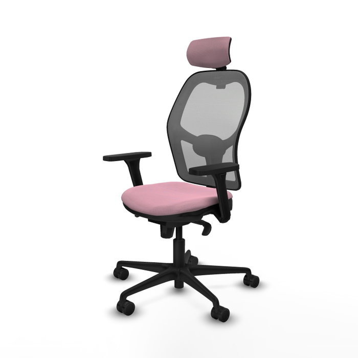 PIQUERAS Y CRESPO Silla de oficina Jorquera Rosa y Gris