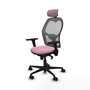 PIQUERAS Y CRESPO Silla de oficina Jorquera Rosa y Gris