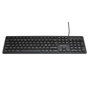 eSTUFF G220 Teclado USB con cable, Layout Nordic, tamaño completo, perfil bajo, teclas silenciosas