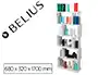 Belius Expositor De Pie Blanco Melamina 5 Estantes 50 Piezas 680x320x1700 mm