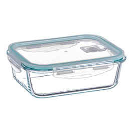 Kozina Fiambrera de borosilicato rectangular hermética 1520 ml