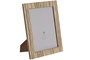 DKD Home Decor Marco de Fotos de Mango y Cristal 15x20 con Diseño de Rayas
