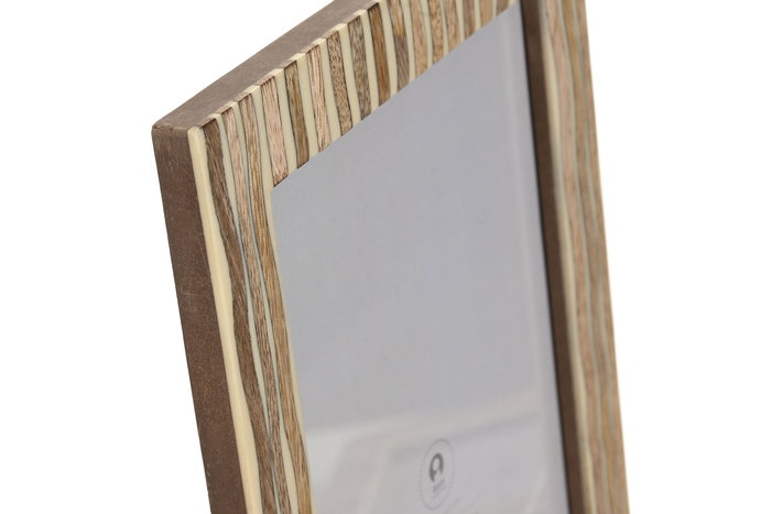 DKD Home Decor Marco de Foto 15x20 Moderno Natural Mango y Cristal (4 Unidades) 1.8 x 24 x 19 cm