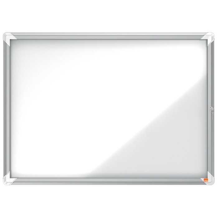 Nobo Vitrina de Anuncio Premium Plus Blanca Magnética para Exterior 8 x A4