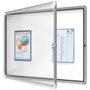 Nobo Vitrina de Anuncio Premium Plus Blanca Magnética para Exterior 8 x A4