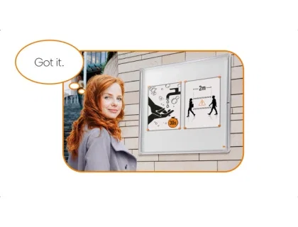 Nobo Vitrina de Anuncio Premium Plus Magnética Blanca para Exterior 8 x A4 692x972x45 mm