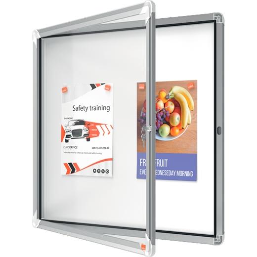 Nobo Vitrina de Anuncio Premium Plus Blanca Magnética para Exterior 8 x A4