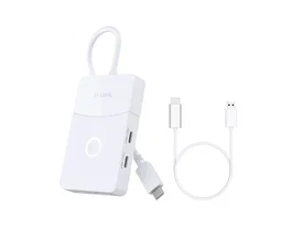 D-Link DUP-501 Hub USB-C 5 en 1 con HDMI Inalámbrico Blanco