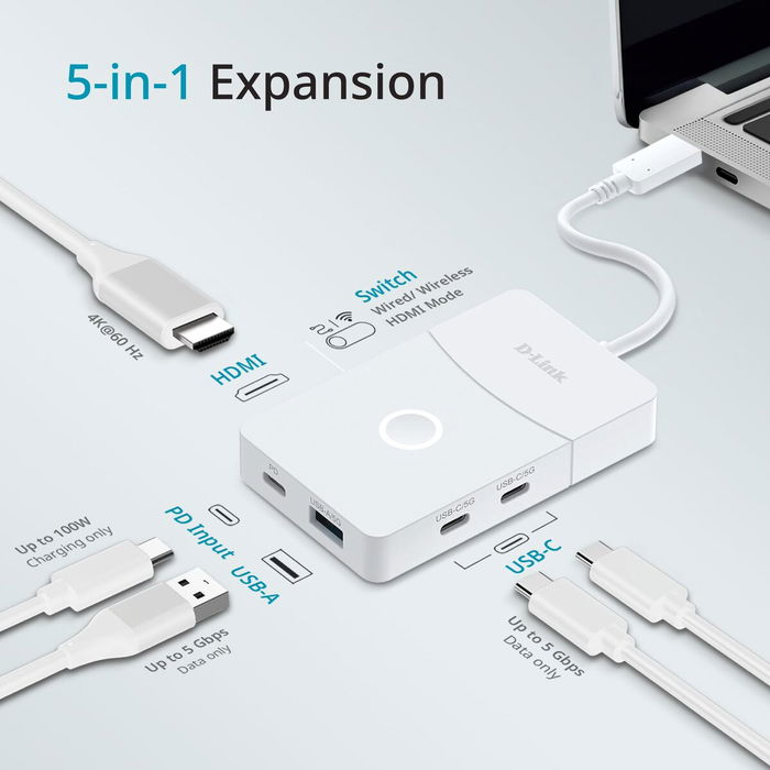 Hub USB D-Link DUP-501 Blanco