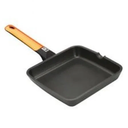 GRILL BRA FAST CLICK LISO 481428 - 28*28CM - FUNDICIÓN ALUMINIO - GRAN ANTIADHERENCIA - MANGO DESMONTABLE - APTA PARA LAVAVAJILLAS