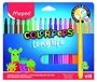 MAPED Rotuladores Color'Peps Long Life Ultralavables, 18 Colores Surtidos, Punta Media
