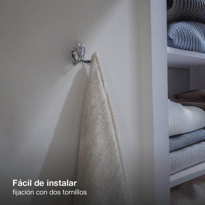 Hantums Percha colgador doble Cromado