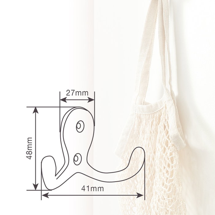 Hantums Percha colgador doble Cromado