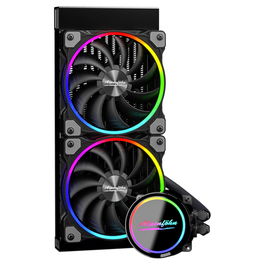 Alpenföhn Gletscherwasser 240 High Speed - Sistema de Refrigeración Líquida AIO, Radiador 240mm, Flujo de Aire 132.4 m³/h, Iluminación LED Multicolor, 84000000181
