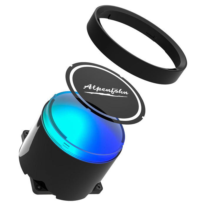 Alpenföhn Gletscherwasser 240 High Speed - Sistema de Refrigeración Líquida AIO, Radiador 240mm, Flujo de Aire 132.4 m³/h, Iluminación LED Multicolor, 84000000181