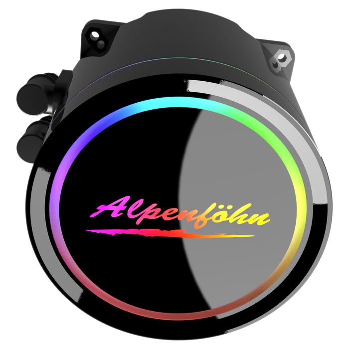 Alpenföhn Gletscherwasser 240 High Speed - Sistema de Refrigeración Líquida AIO, Radiador 240mm, Flujo de Aire 132.4 m³/h, Iluminación LED Multicolor, 84000000181