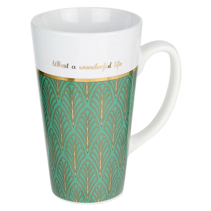 Home Deco Factory Mug 400 Ml Art Decó, Colección Home Deco Art, Altura 15 cm