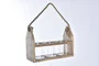 DKD Home Decor Jarrón de Cristal y Paulownia con Cuerda 34x12x22 cm