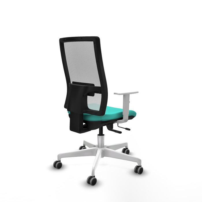 PIQUERAS Y CRESPO Silla de oficina Horna Sincro/Traslack Turquesa y Blanco
