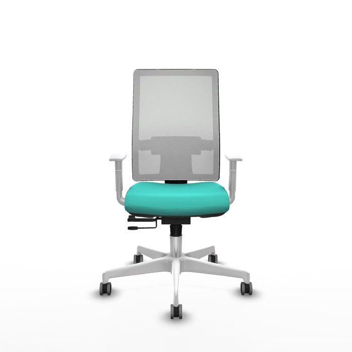 PIQUERAS Y CRESPO Silla de oficina Horna Sincro/Traslack Turquesa y Blanco