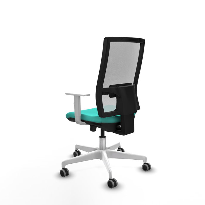 PIQUERAS Y CRESPO Silla de oficina Horna Sincro/Traslack Turquesa y Blanco