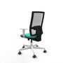 PIQUERAS Y CRESPO Silla de oficina Horna Sincro/Traslack Turquesa y Blanco