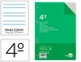 Liderpapel Recambio Cuarto 100 Hojas 60gr Pauta 3.5mm con Margen y 6 Taladros