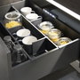 Emuca Kit de accesorios divisores para interior de cajones Vertex-Concept, ancho 900mm, Aluminio y Plástico, Gris antracita