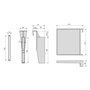 Emuca Kit de accesorios divisores para interior de cajones Vertex-Concept, ancho 900mm, Aluminio y Plástico, Gris antracita