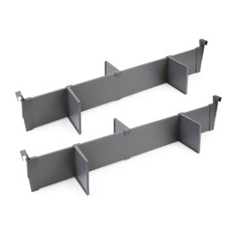 Emuca Kit de accesorios divisores para interior de cajones Vertex-Concept, ancho 900mm, Aluminio y Plástico, Gris antracita