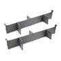 Emuca Kit de accesorios divisores para interior de cajones Vertex-Concept, ancho 900mm, Aluminio y Plástico, Gris antracita