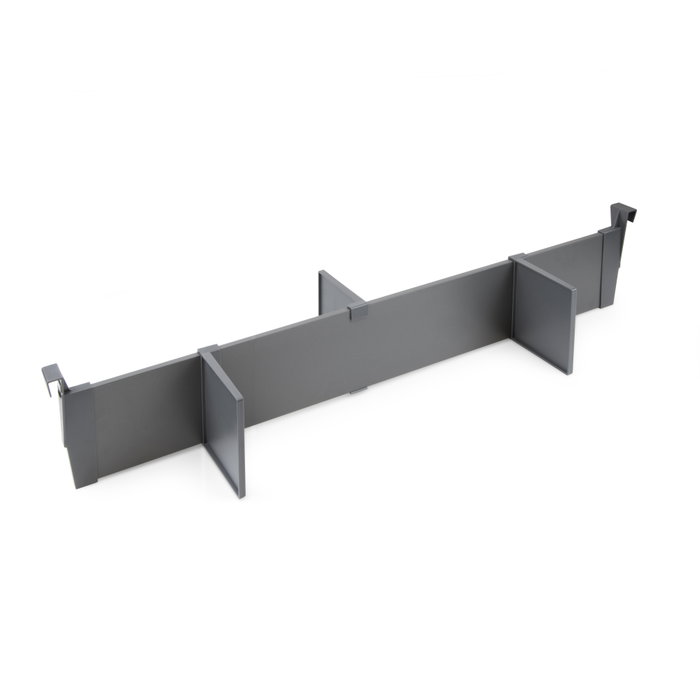 Emuca Kit de accesorios divisores para interior de cajones Vertex-Concept, ancho 900mm, Aluminio y Plástico, Gris antracita