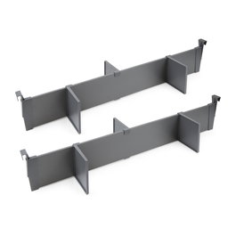 Emuca Kit de accesorios divisores para interior de cajones Vertex-Concept, ancho 900mm, Aluminio y Plástico, Gris antracita