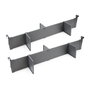 Emuca Kit de accesorios divisores para interior de cajones Vertex-Concept, ancho 900mm, Aluminio y Plástico, Gris antracita