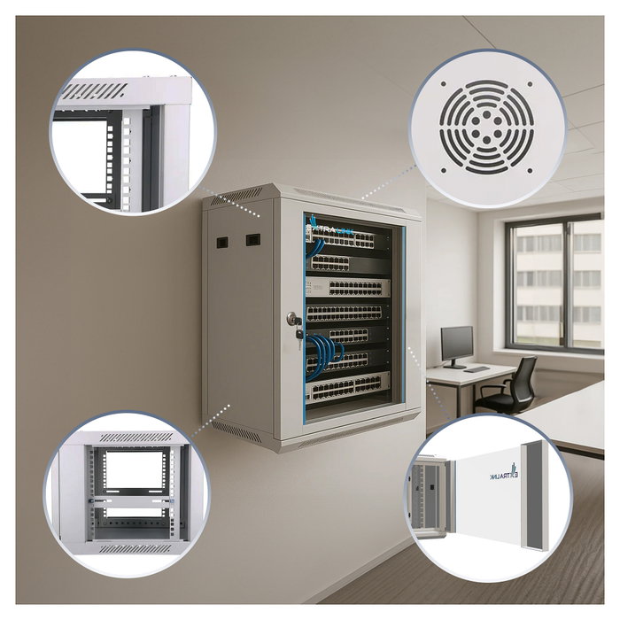 Extralink Armario Rack EX.8567 6U 600x600 Gris Extralink Armario Rack EX.8567 6U 600x600 Gris