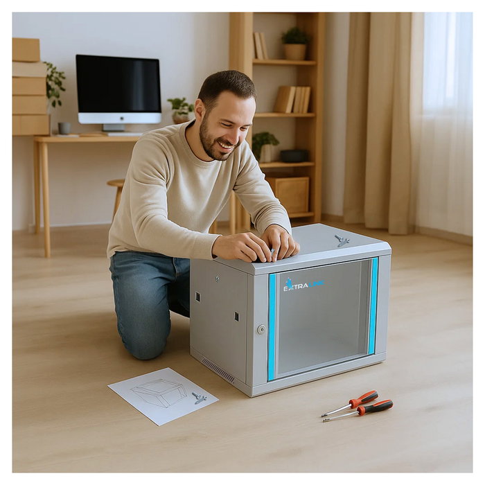 Extralink Armario Rack EX.8567 6U 600x600 Gris Extralink Armario Rack EX.8567 6U 600x600 Gris