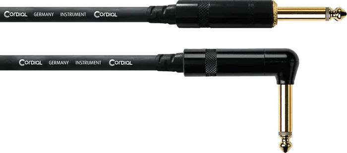 Cordial Cable de Instrumento Jack-Jack Recto/Acodado de 3M