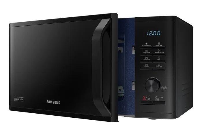 Samsung MG23K3515AK/E1 Microondas con Grill, 23 Litros, Color Negro, Modo ECO, Función Desodorización, Interior Cerámico Enamel, 800W Samsung MG23K3515AK/E1 Microondas con Grill, 23 Litros, Color Negro, Modo ECO, Función Desodorización, Interior Cerámico Enamel, 800W