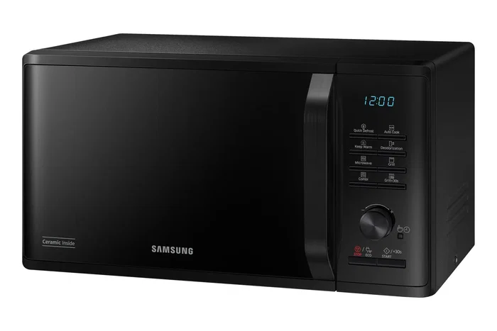 Samsung MG23K3515AK/E1 Microondas con Grill, 23 Litros, Color Negro, Modo ECO, Función Desodorización, Interior Cerámico Enamel, 800W Samsung MG23K3515AK/E1 Microondas con Grill, 23 Litros, Color Negro, Modo ECO, Función Desodorización, Interior Cerámico Enamel, 800W