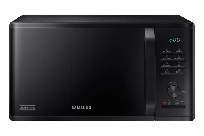 Samsung MG23K3515AK/E1 Microondas con Grill, 23 Litros, Color Negro, Modo ECO, Función Desodorización, Interior Cerámico Enamel, 800W Samsung MG23K3515AK/E1 Microondas con Grill, 23 Litros, Color Negro, Modo ECO, Función Desodorización, Interior Cerámico Enamel, 800W