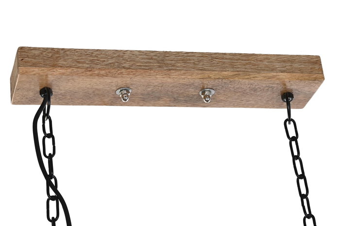 DKD Home Decor Lámpara Techo Loft Marrón Negro Mango Hierro E27 25 x 25 x 100 cm