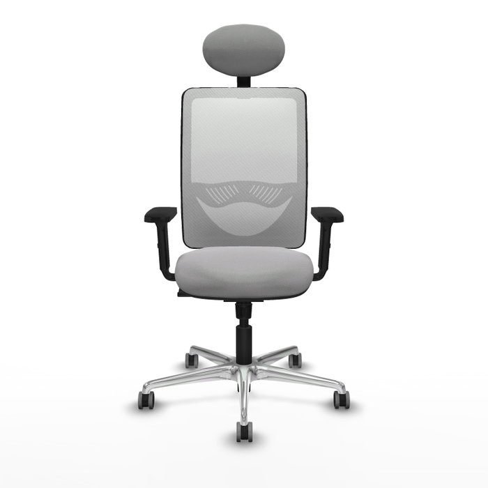 PIQUERAS Y CRESPO Silla de oficina Zulema Gris claro y Blanco con mecanismo Sincro PIQUERAS Y CRESPO Silla de oficina Zulema Gris claro y Blanco con mecanismo Sincro