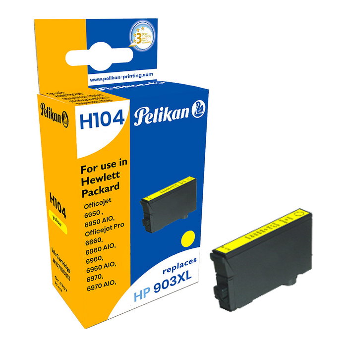 Pelikan Cartucho de Tinta Compatible Amarillo para HP T6M11AE Pelikan Cartucho de Tinta Compatible Amarillo para HP T6M11AE