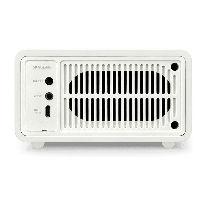Sangean WR-7 - Radio Portátil Bluetooth, FM, Blanco Mate, Resistencia 4 Ohm, Altavoz de 1.27 cm, Batería Recargable de Litio 2600 mAh y 36h de Autonomía Sangean WR-7 - Radio Portátil Bluetooth, FM, Blanco Mate, Resistencia 4 Ohm, Altavoz de 1.27 cm, Batería Recargable de Litio 2600 mAh y 36h de Autonomía