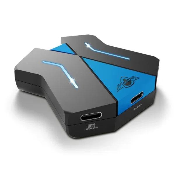 Spirit of Gamer SOG-CONV1 Hub USB 3.2 Gen 1 de 5 Puertos (2x Tipo-A, 1x Tipo-C) para Nintendo Switch, PS4, Xbox One, PS3 - Conversor para Controladores