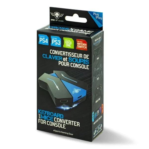 Spirit of Gamer SOG-CONV1 Hub USB 3.2 Gen 1 de 5 Puertos (2x Tipo-A, 1x Tipo-C) para Nintendo Switch, PS4, Xbox One, PS3 - Conversor para Controladores