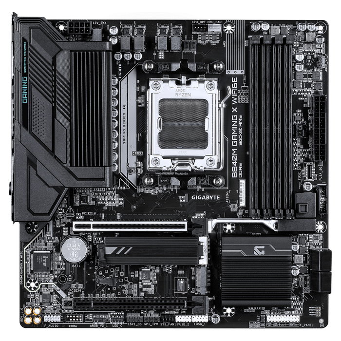 GIGABYTE B840M GAMING X WIFI6E Placa Base AMD AM5 - Micro ATX, DDR5 8200 MHz (OC), Wi-Fi 6E, 2.5 GbE LAN, PCIe 4.0, AMD Ryzen 7000/8000/9000 GIGABYTE B840M GAMING X WIFI6E Placa Base AMD AM5 - Micro ATX, DDR5 8200 MHz (OC), Wi-Fi 6E, 2.5 GbE LAN, PCIe 4.0, AMD Ryzen 7000/8000/9000