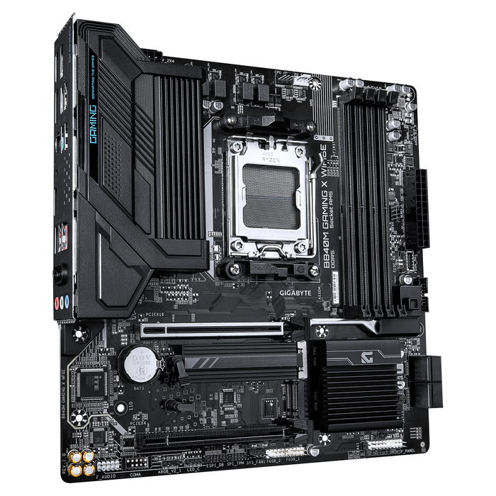 GIGABYTE B840M GAMING X WIFI6E Placa Base AMD AM5 - Micro ATX, DDR5 8200 MHz (OC), Wi-Fi 6E, 2.5 GbE LAN, PCIe 4.0, AMD Ryzen 7000/8000/9000 GIGABYTE B840M GAMING X WIFI6E Placa Base AMD AM5 - Micro ATX, DDR5 8200 MHz (OC), Wi-Fi 6E, 2.5 GbE LAN, PCIe 4.0, AMD Ryzen 7000/8000/9000