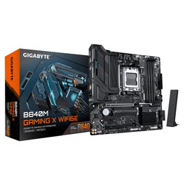 GIGABYTE B840M GAMING X WIFI6E Placa Base AMD AM5 - Micro ATX, DDR5 8200 MHz (OC), Wi-Fi 6E, 2.5 GbE LAN, PCIe 4.0, AMD Ryzen 7000/8000/9000