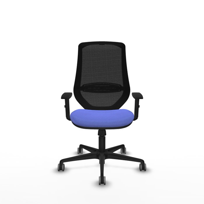 PIQUERAS Y CRESPO Silla de oficina Mardos con mecanismo Sincro, Azul claro y Negro
